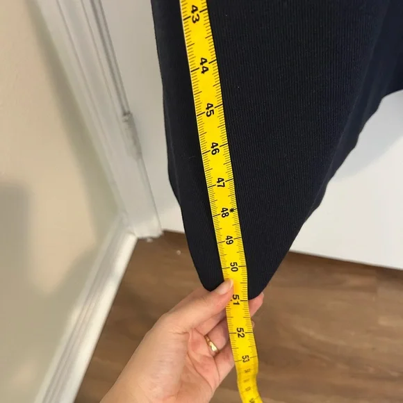 Like new Ann Taylor Navy Maxi Dress with Tan Trim size M - Picture 6 of 8